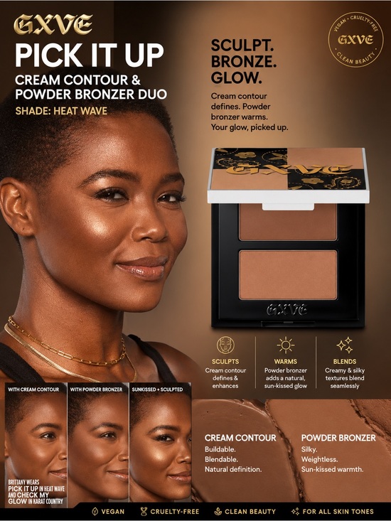 Gxve Other - GXVE Pick It Up Cream Contour & Powder Bronzer Duo - Heat Wave